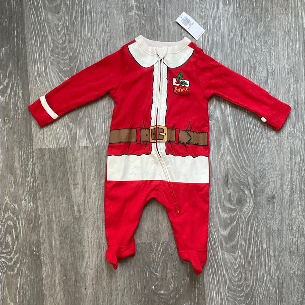 Old Navy Red Santa Kids One Piece Footie